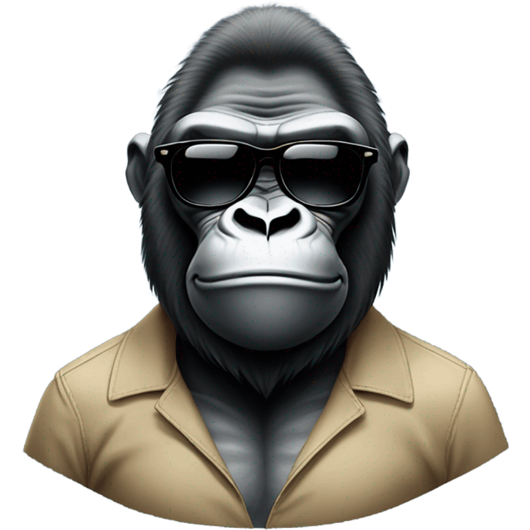 Gorilla wearing sunglasses emoji