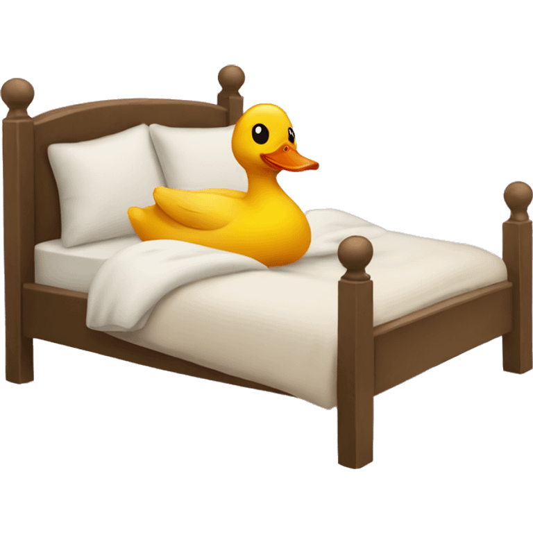 Duck in bed emoji