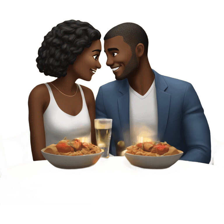 Photo Realistic Romantic date with beautiful couple  emoji