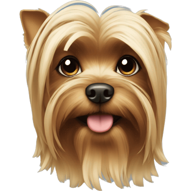 yorkie with long hair emoji