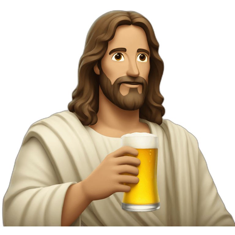 jesus-drinking-beer emoji