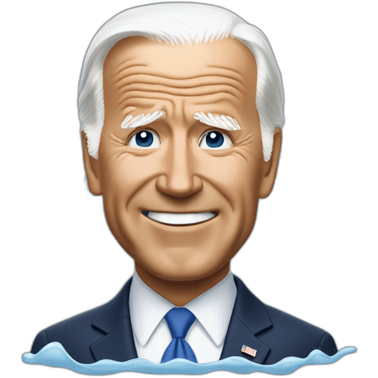 Joe Biden dripping wet emoji