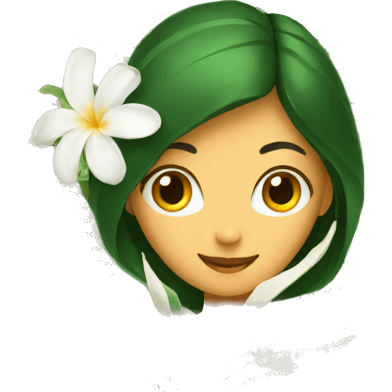 Open book with jasmine between pages emoji