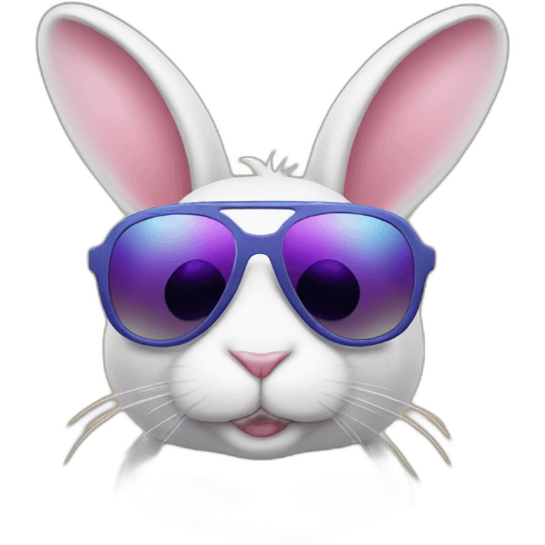 Bunny with cool sunglasses emoji