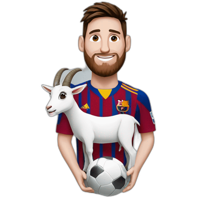 Messi with goat emoji