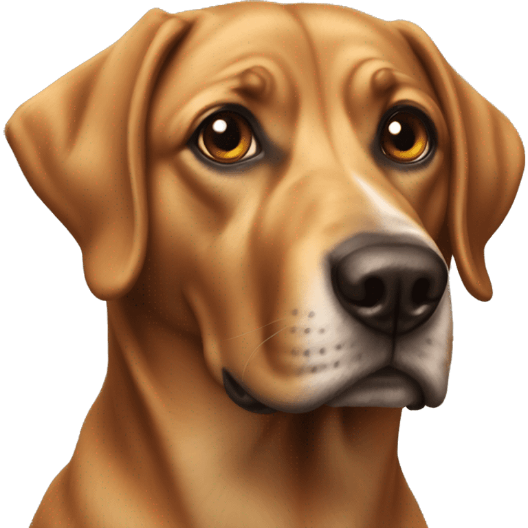 realistic brown-eyed dog portrait emoji