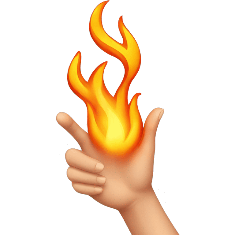 female hand wielding flame emoji