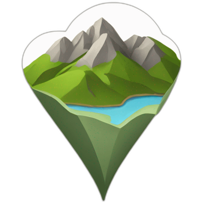 location pin with mountain inside emoji