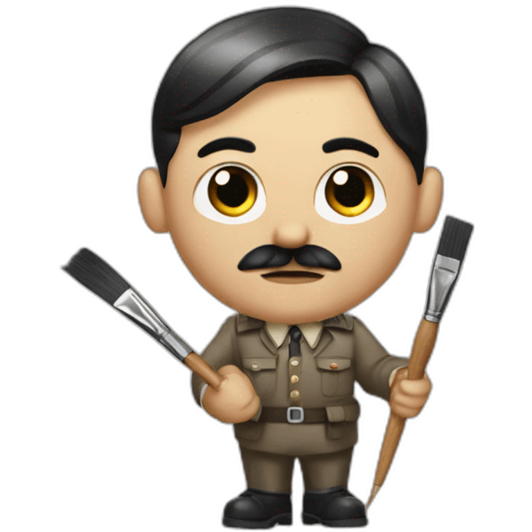 Hitler with a paintbrush in his hand emoji