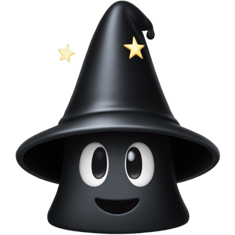 a cool black chess pawn with a wizard hat emoji