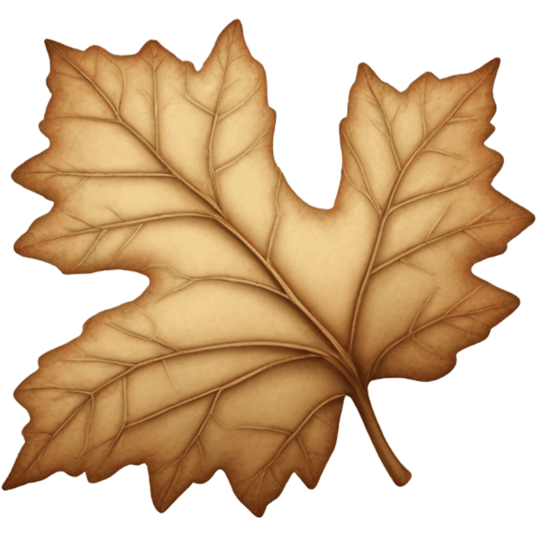 A brown leaf emoji