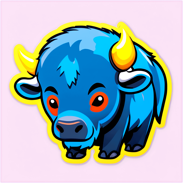 Sad crying buffalo emoji