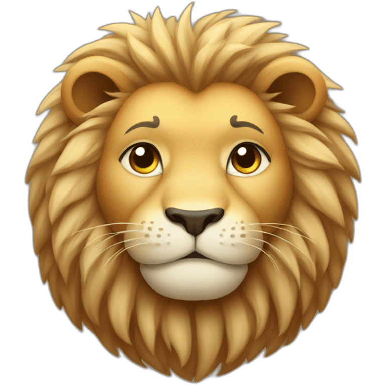 Cute little chubby Lion  emoji