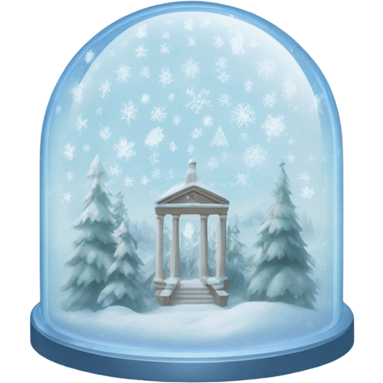 Semi circular glass dome with January inside  emoji