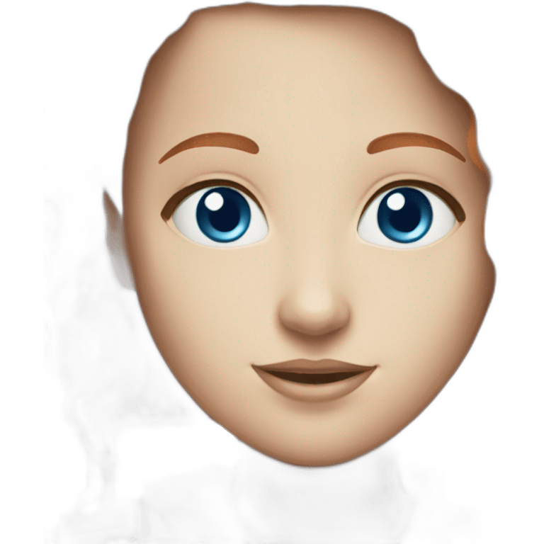 Redhead geek blue eyes female emoji