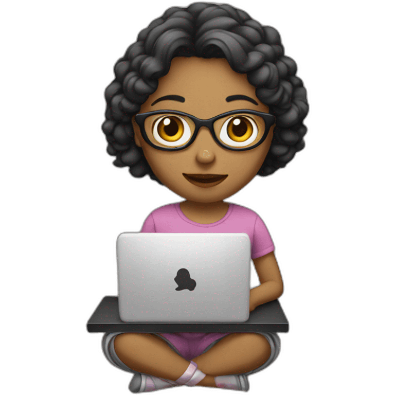 girl with computer emoji