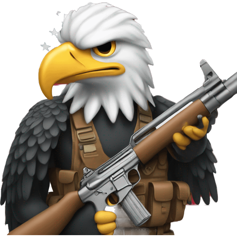 america, eagle, guns, freedom emoji