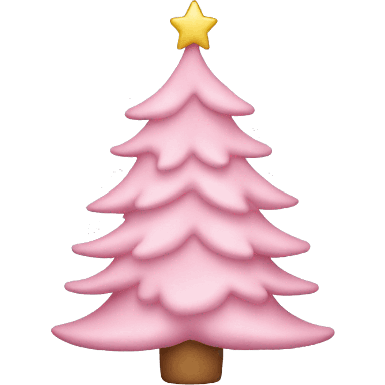 pastel pink christmas tree emoji