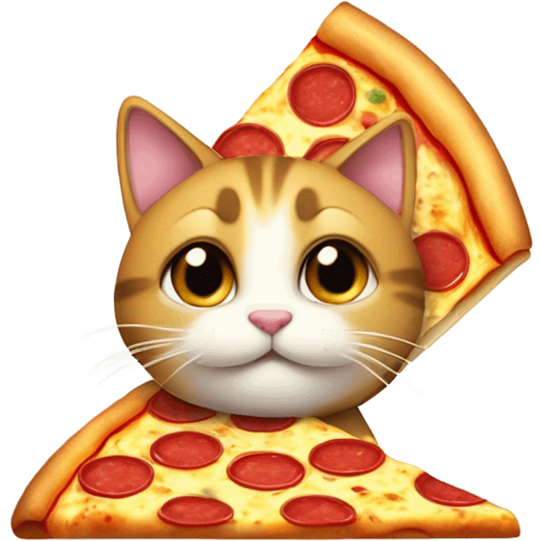 cat eating pizza emoji