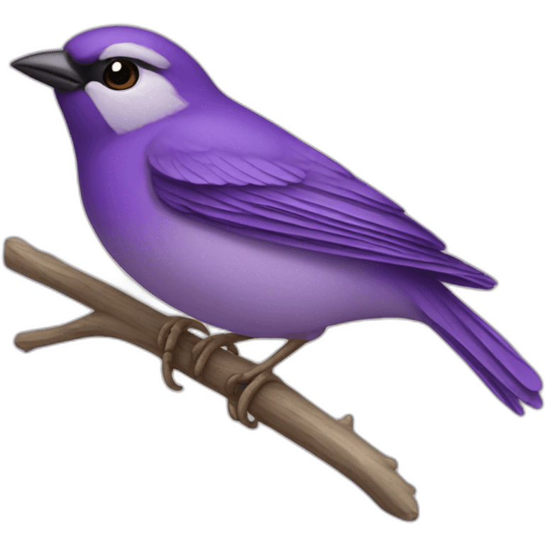 purple sparrow bird emoji