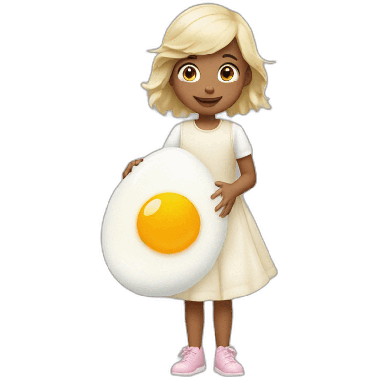 Egg whites with a little girl emoji