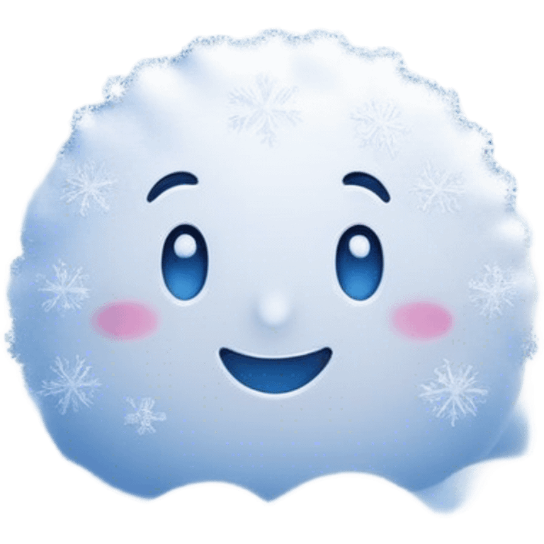 Cinematic Realistic Snow Emoji, Soft and delicate, with fluffy snowflakes drifting gently to the ground. The snow blankets the landscape in a peaceful, serene hush, creating a calm and sparkling atmosphere. Soft glowing outline, capturing the essence of tranquility, winter beauty, and crisp, clean freshness in a scene of falling snow! emoji