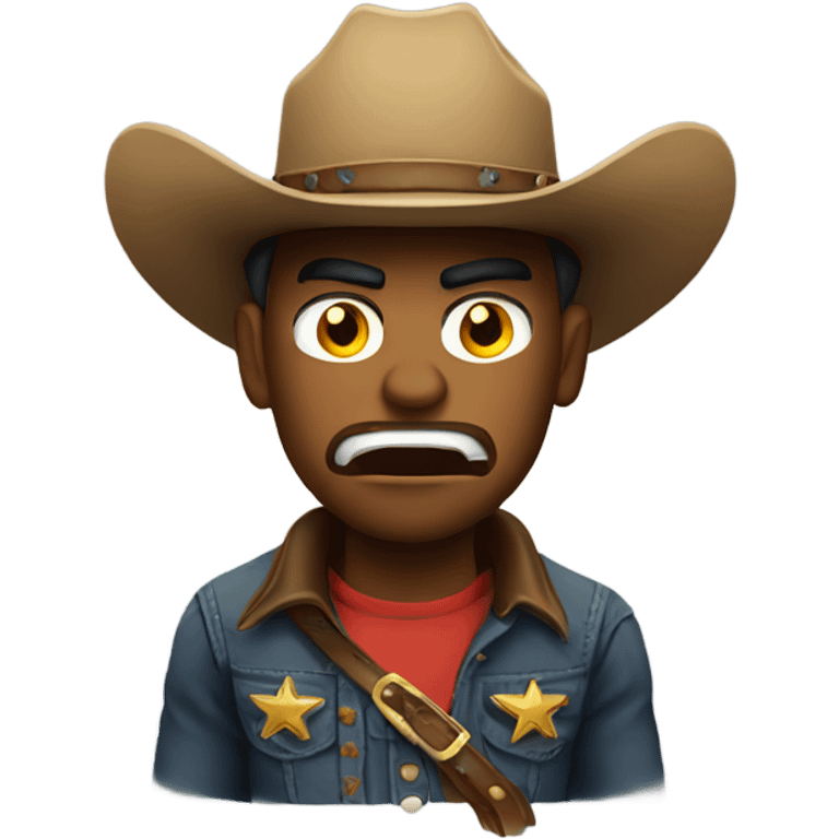 Angry cowboy  emoji