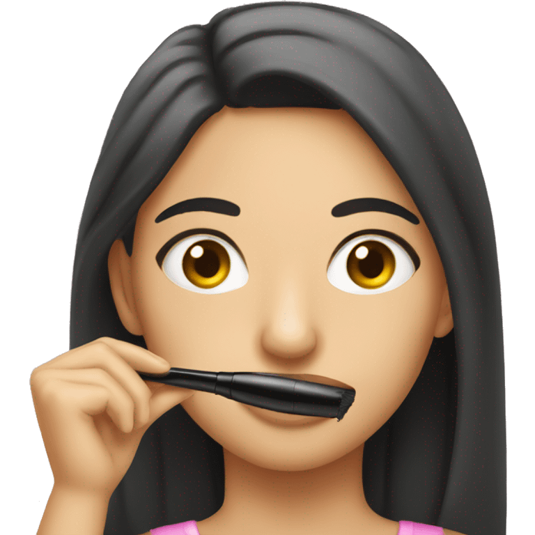 girl putting on mascara  emoji