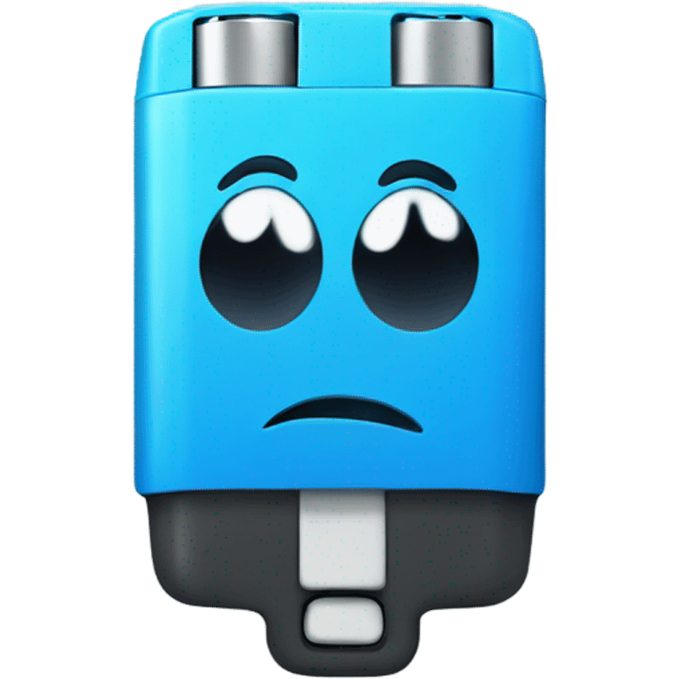 BLUE battery happy  emoji