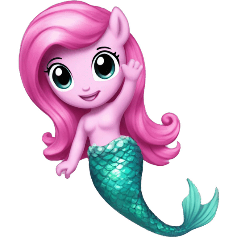 Pink My little pony with a mermaid tail  emoji