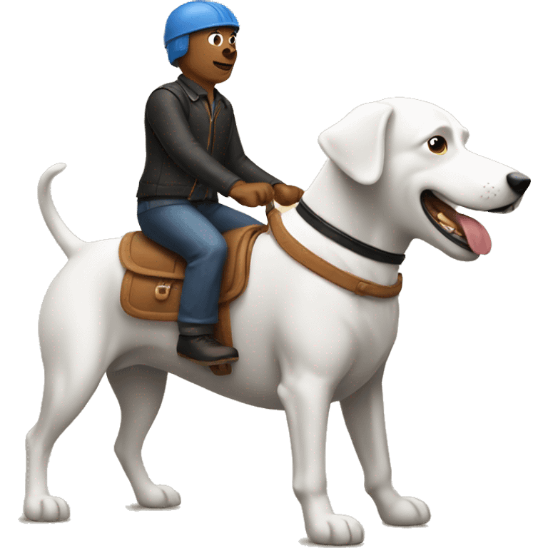 Man riding dog emoji