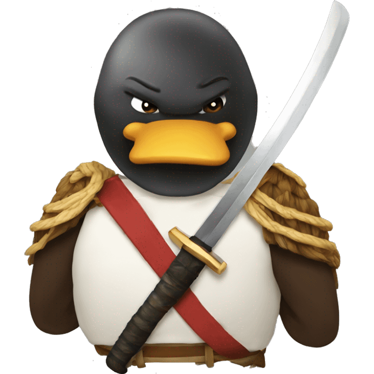 Pato con katana emoji