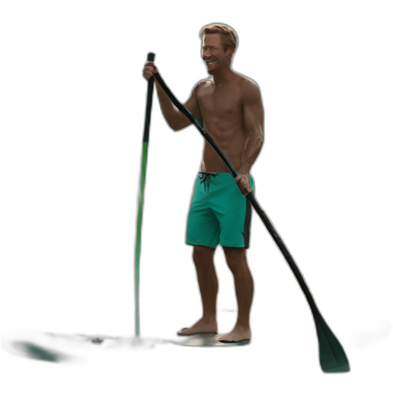 man on stand up paddle surf emoji