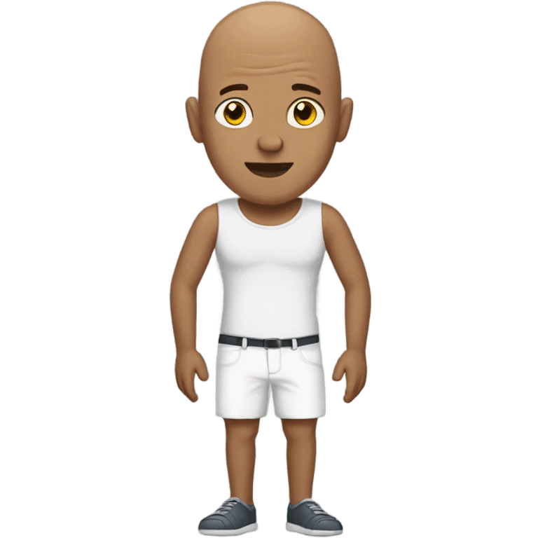 Bald guy with no shoes emoji