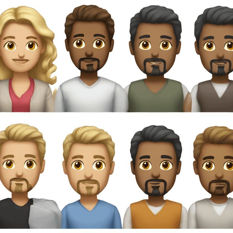 Husband with goatee  emoji