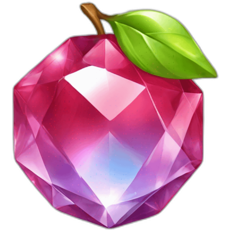 sparkling fruit gem on grey emoji