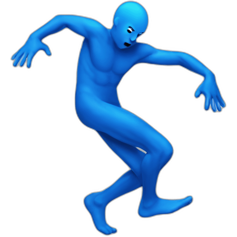 blue man leapfrog emoji