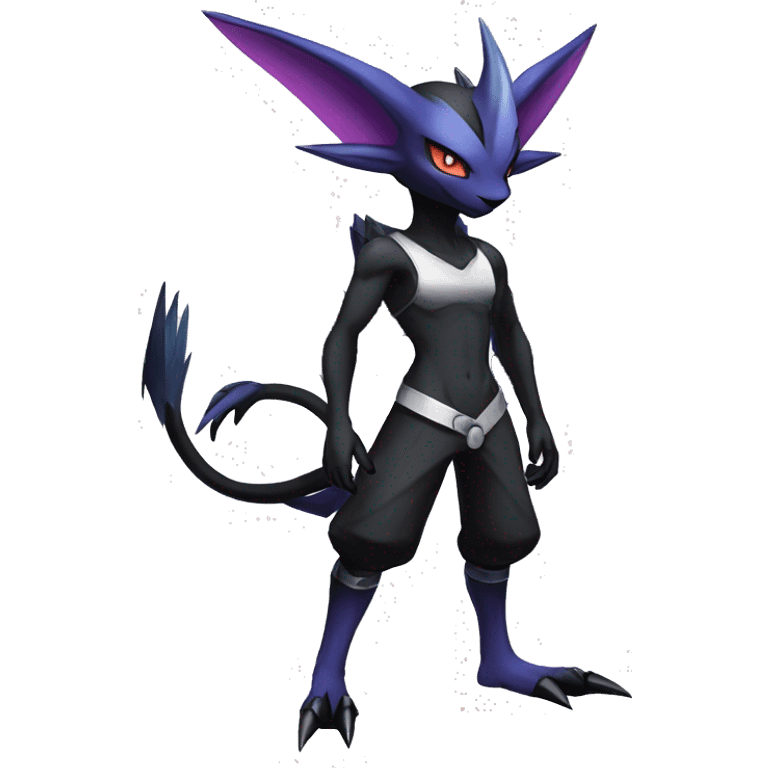 Dark Anthro Cool Noivern-Absol-Pokémon Punk Techwear Full Body emoji