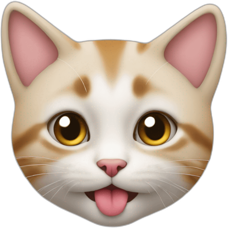 un chat qui fait un bisou  emoji