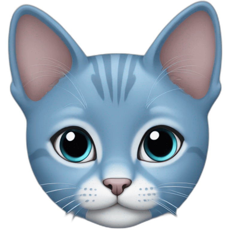 a cute blue cat, british short haired emoji