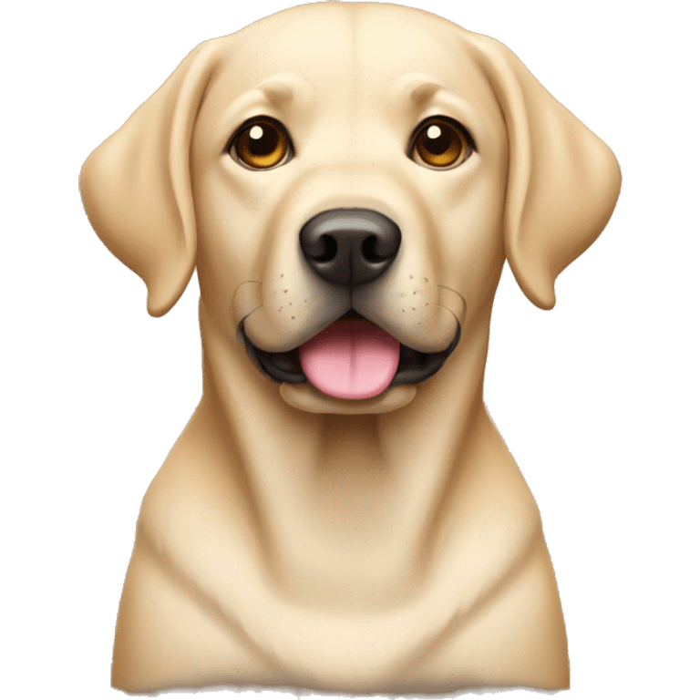 Beige Labrador chistmas emoji