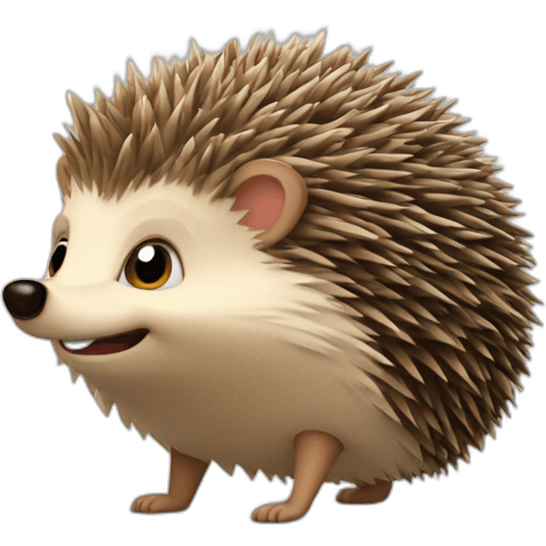 the hedgehog is in a great mood emoji