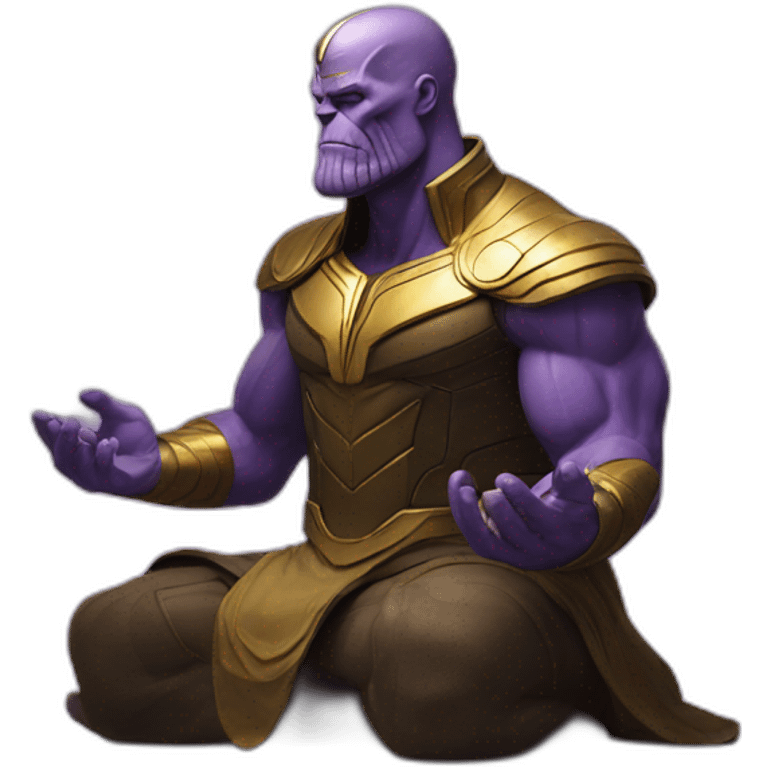 Thanos doing a meditation emoji