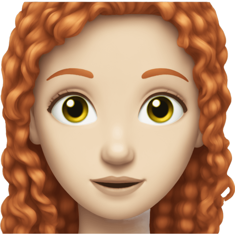 Red hair pale skin green eyes girl emoji