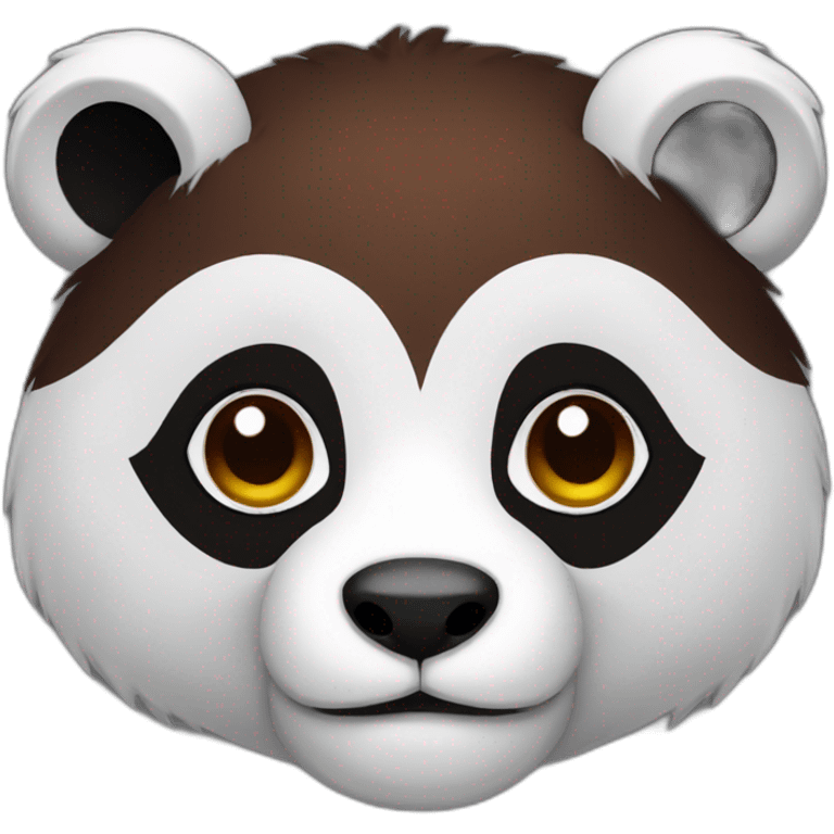 red masked panda.  emoji