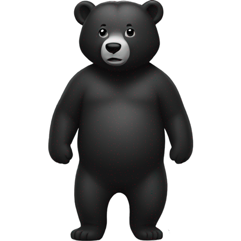 man on black bears back emoji