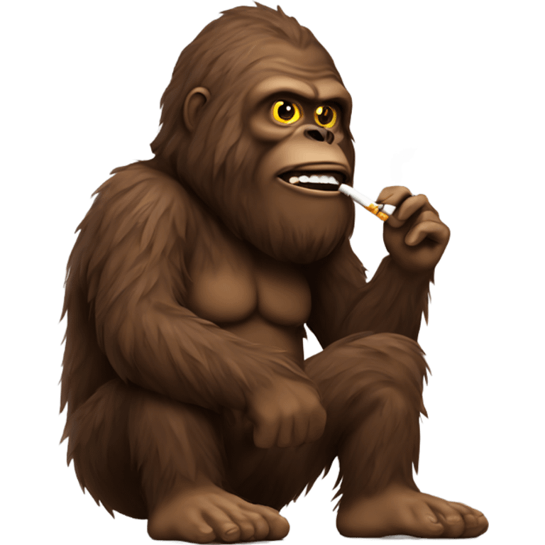 sasquatch smoking a cigarette  emoji