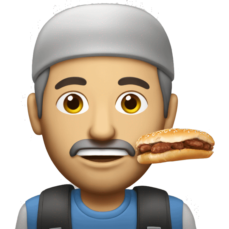 serbian man eating cevapi emoji