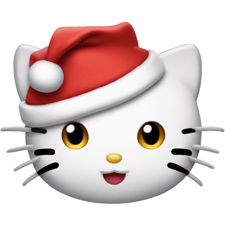 Hellokitty with a santa hat emoji