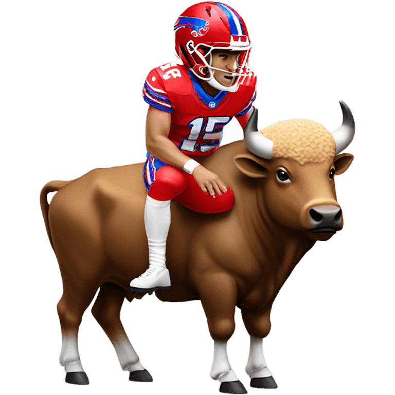 Buffalo bill nfl being rode by Patrick mahomes  emoji